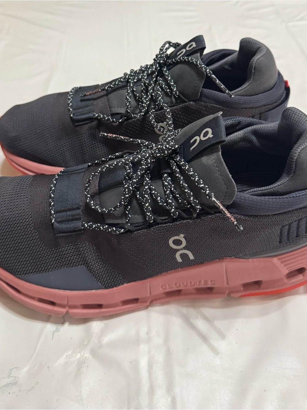 On Running Men's Black and Rose Athletic Socks-Inspired Running Shoes - Picture 7 of 9